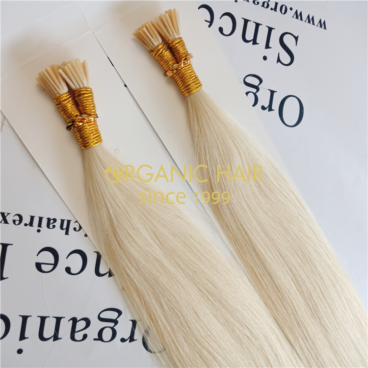 Best quality blonde i tip hair with wholesale price A76